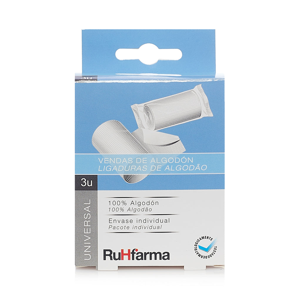 Ligadura de algodão individual x 3 uni