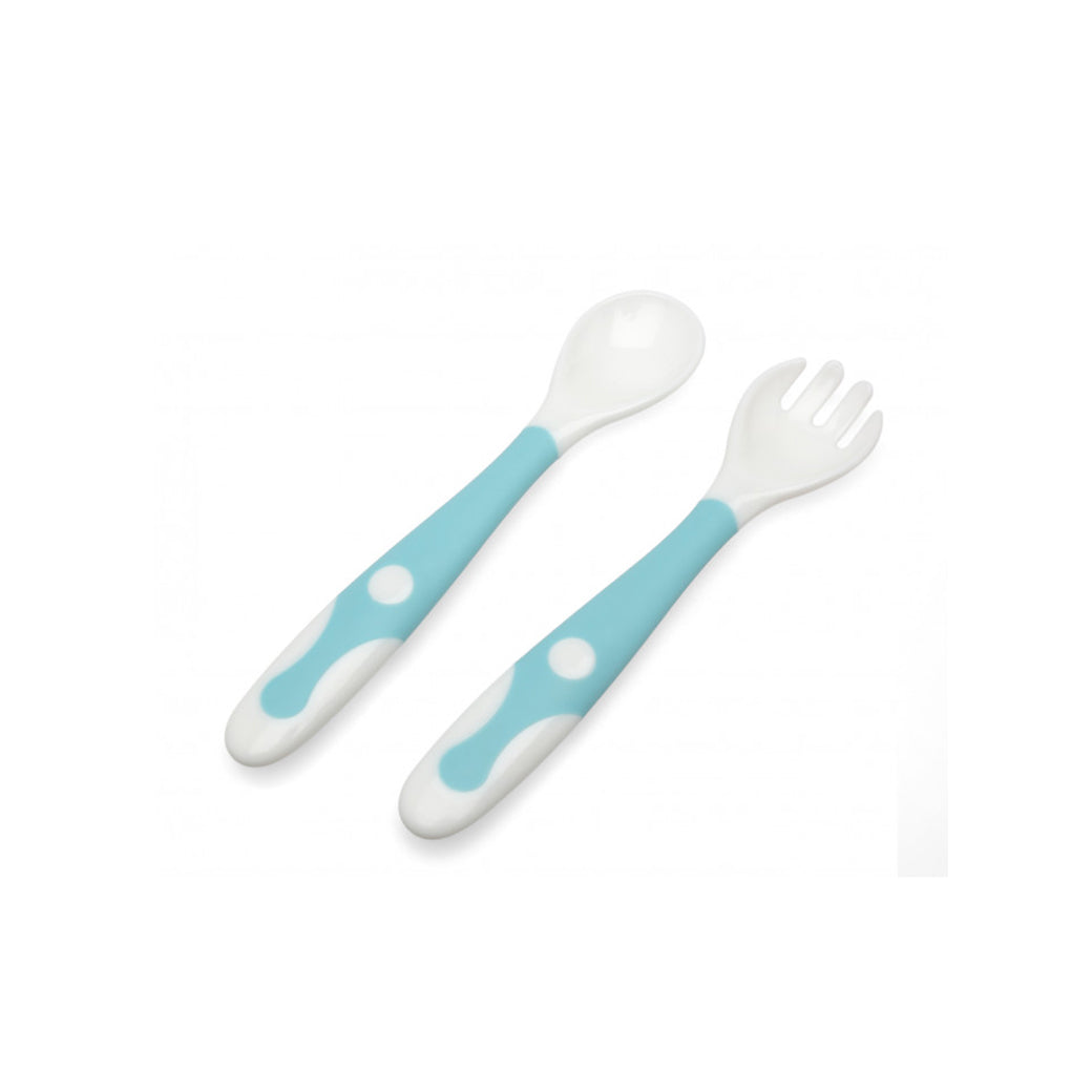 Kiokids Conjunto De Colher E Garfo Com Caixa Azul