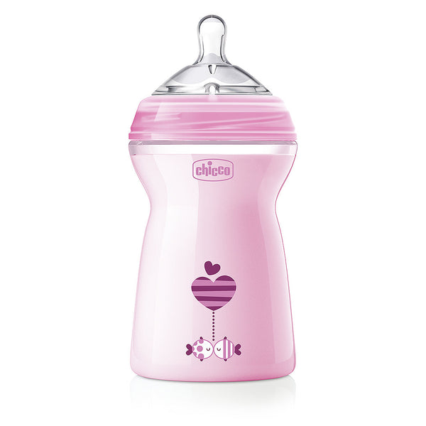 Chicco Biberão Natural Feeling Silicone 6 meses Cor de Rosa