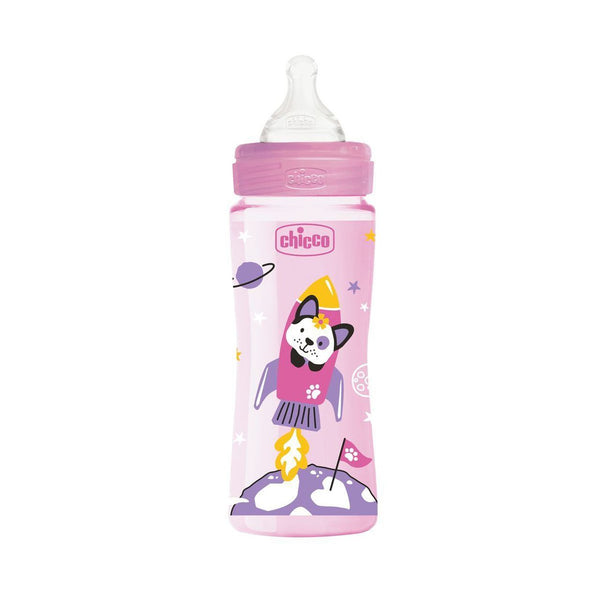 Biberao Chicco WB Color 330ml Sil 4m Girl