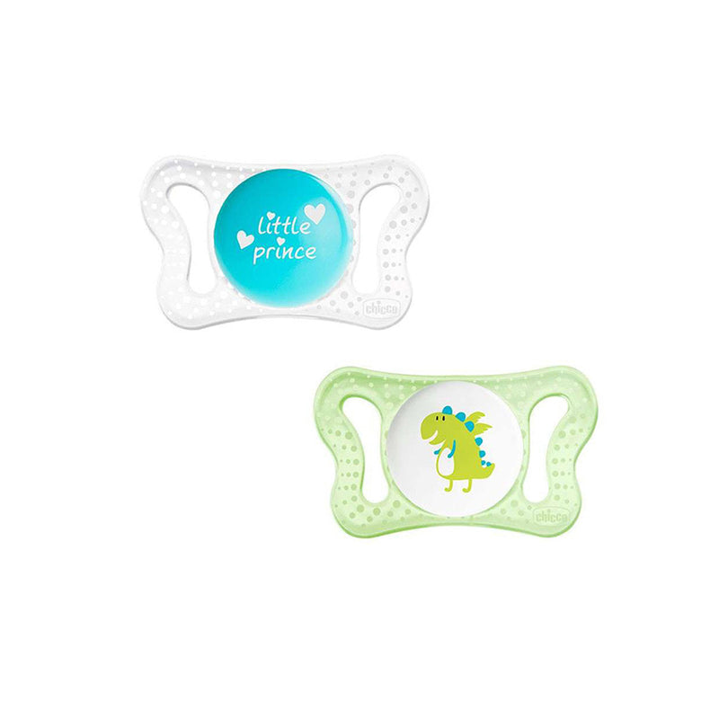 Chicco Chupeta Physio Micro Silicone 0-2m Azul x 2 unidades