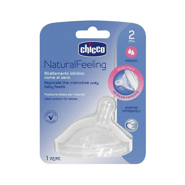 Tetina Chicco NaturalFeeling fluxo médio para bebês de 2 meses