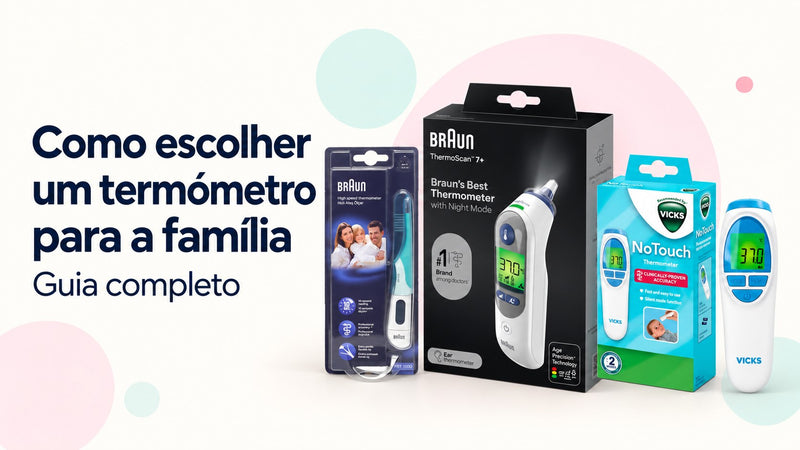 Termómetros Braun PRT1000, Braun ThermoScan 7+ e Vicks sem toque – guia para escolher um termómetro para a família