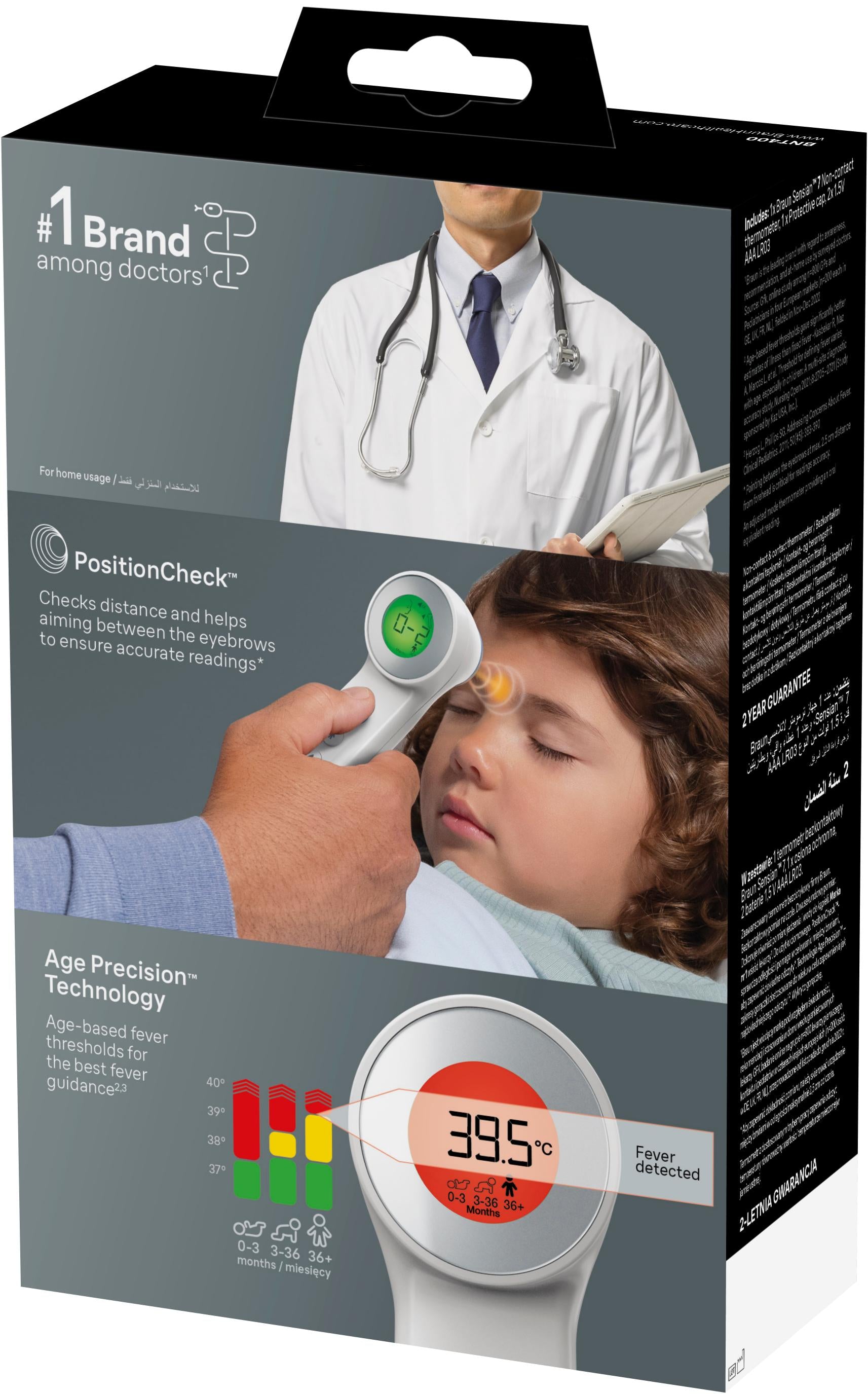 Termómetro de Testa Braun BNT400 - Dupla Tecnologia (Com e Sem Contacto) com Age Precision®