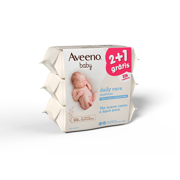 Aveeno Baby Toalhitas de rosto e corpo x 3x72 unidades | My Pharma Spot