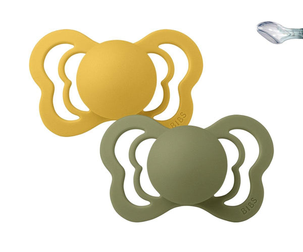 BIBS Couture Honey Bee/ Olive pacifiers 0-6m x 2 uni