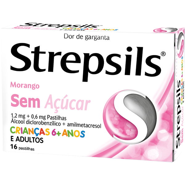 Strepsils Morango Sem Açúcar x 16 uni l My Pharma Spot
