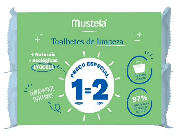 Mustela Bebé Toalhete Bio x 20 uni (1=2)