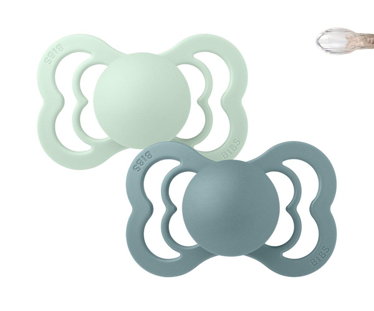 Chupetas BIBS Supreme Mint/Island Sea Silicone 0-6m x 2 uni