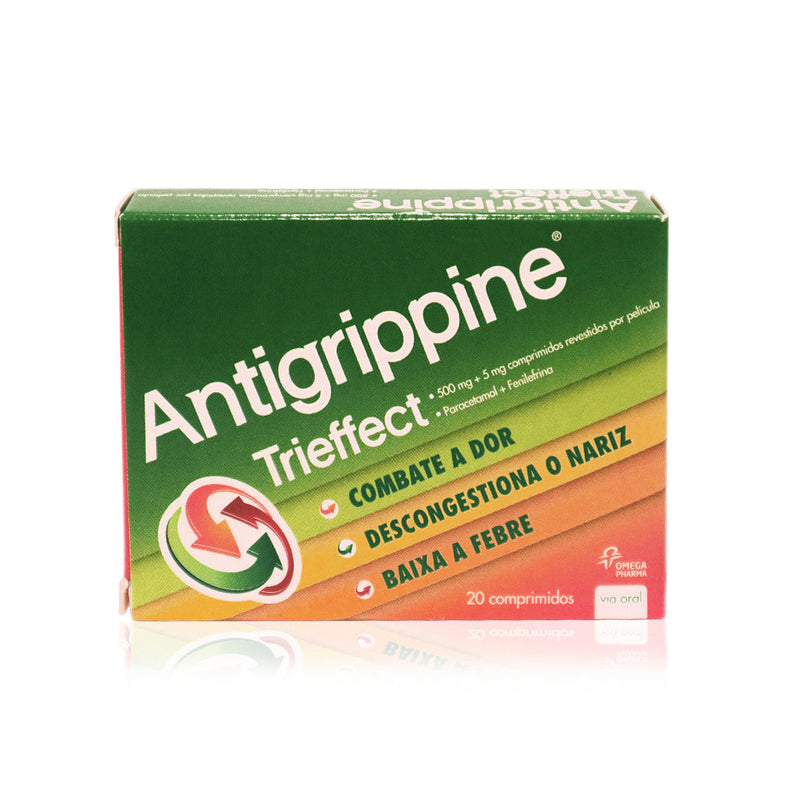 Antigrippine Trieffect 500 mg + 5 mg - 20 comprimidos