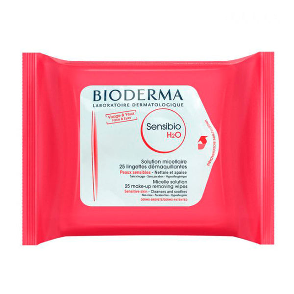 Sensibio Bioderma H2O toalhitas desmaquilhantes peles sensíveis - 25 unidades