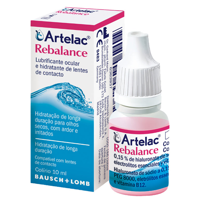 Bausch & Lomb Artelac Rebalance Colírio Lentes Contacto - 10 ml