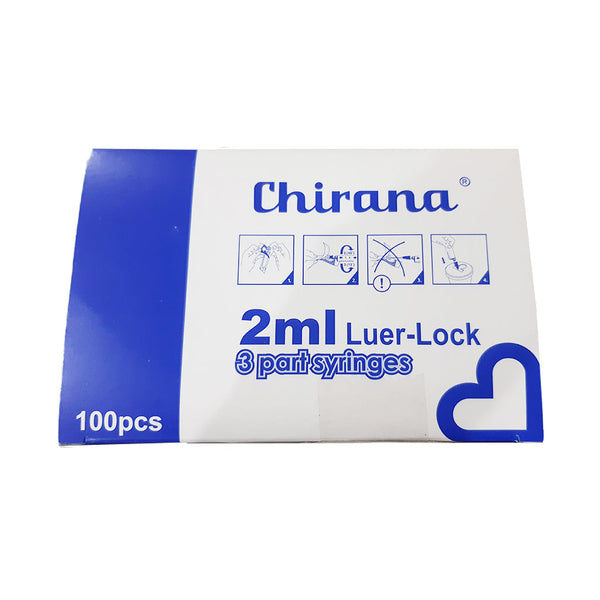 Seringa 2 mL 3 peças Luer-lock  x 100 unidades