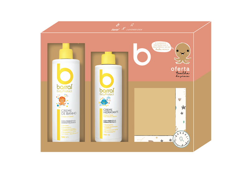 Barral Babyprotect Pack com Creme hidratante 400 ml + Creme banho 500 ml OFERTA TOALHA DE PRAIA | My Pharma Spot
