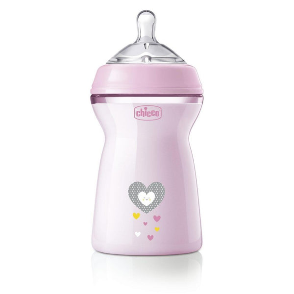 Chicco Biberão Natural Feeling +6m 330 mL Rosa