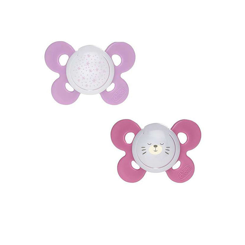 Chicco Chupeta Physio Comfort Night Silicone Rosa 16-36m x 2 uni