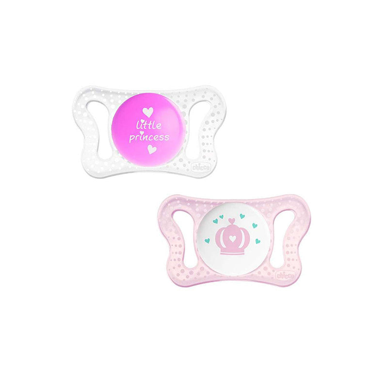 Chicco Chupeta Physio Micro Silicone 0-2m Rosa 2 unidades