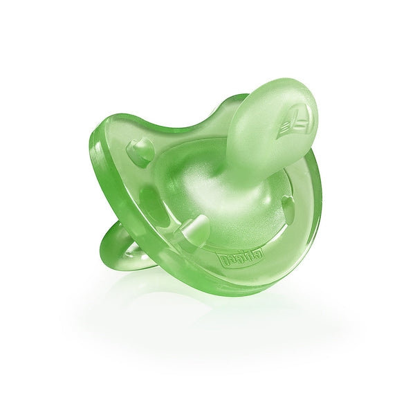 Chupeta verde Physio Soft Silicone da Chicco para bebês de 16 a 36 meses