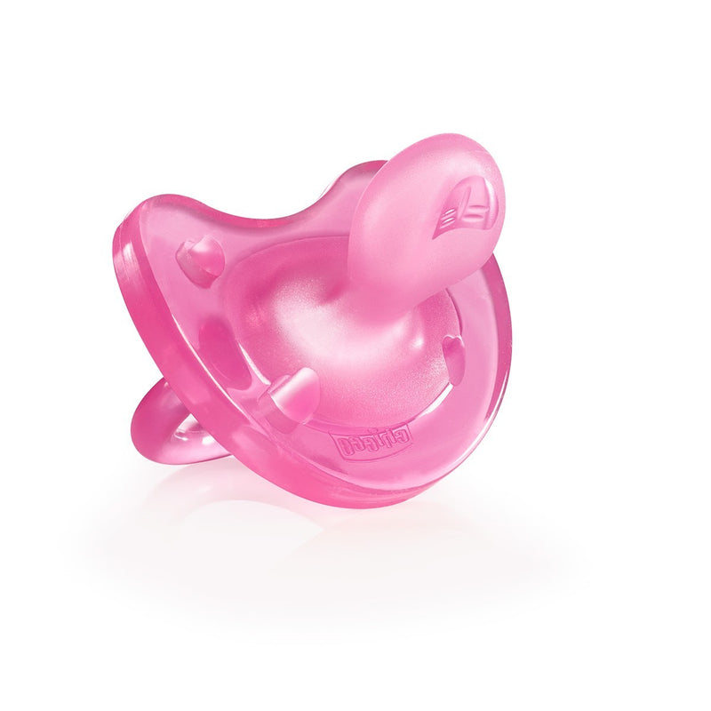 Chupeta Physio Soft Silicone Rosa para bebês de 6 a 16 meses da Chicco