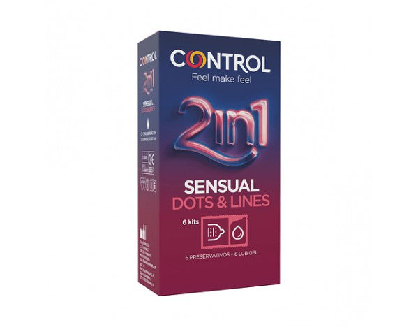Control Sensual Dots and Lines 2in1 x 6 unidades | My Pharma Spot