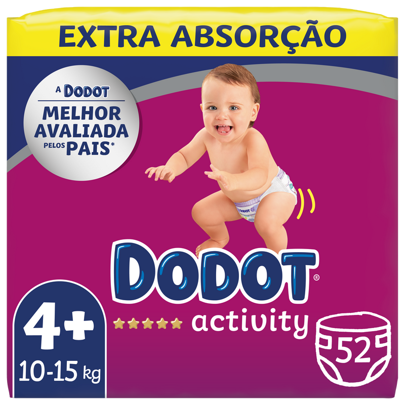 Dodot Fraldas Activity Extra Tamanho 4 x 52 uni | My Pharma Spot