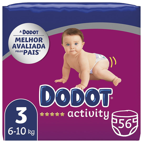 DODOT Sensitive Diapers Size 3 (6-10kg) 56 Units FAST SHIPPING 24H*