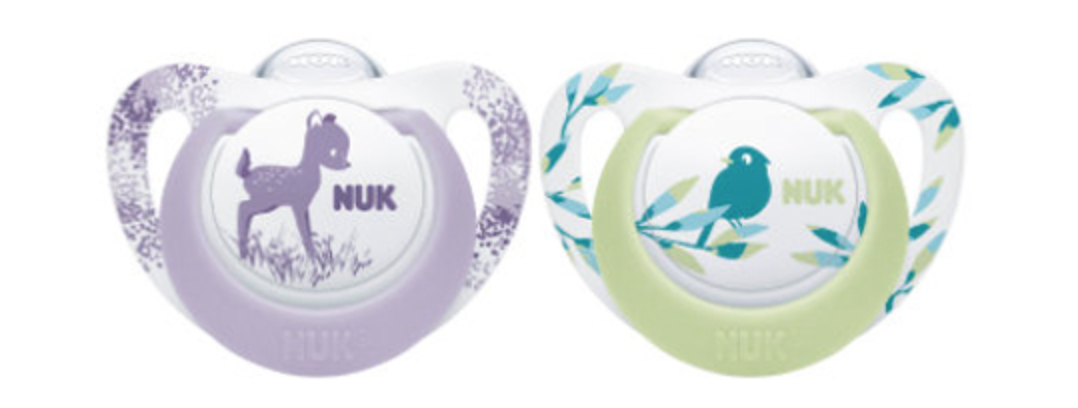Nuk Chupeta Genius Silicone Roxo e Verde 6-18m x 2 uni | My Pharma Spot