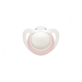 Nuk Pacifier Genius Silicone Pink and White 0-2m