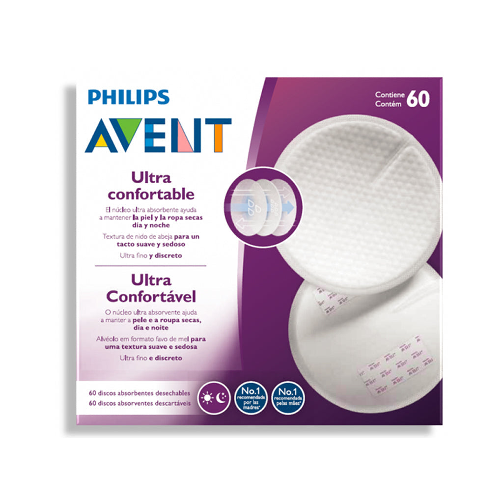 Discos descartáveis Philips Avent, embalagem com 60 unidades